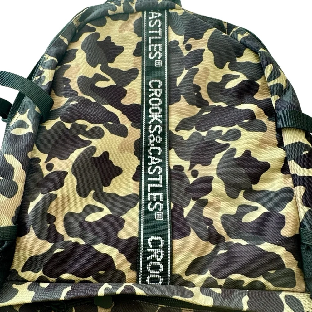 Crooks and Castles Branded Woodland Style Camo Backpack